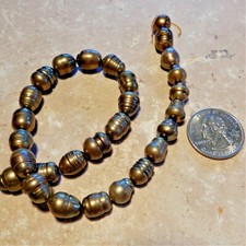 10 x 12mm Olive Green Freshwater Baroque Rice Pearl beads for jewelry making