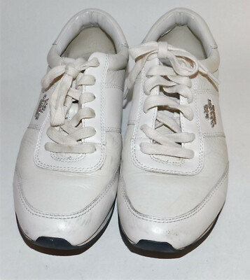 Coach Raylen Chalk Lace-up Sneakers 10B Women's Leather Lace-up AO1378