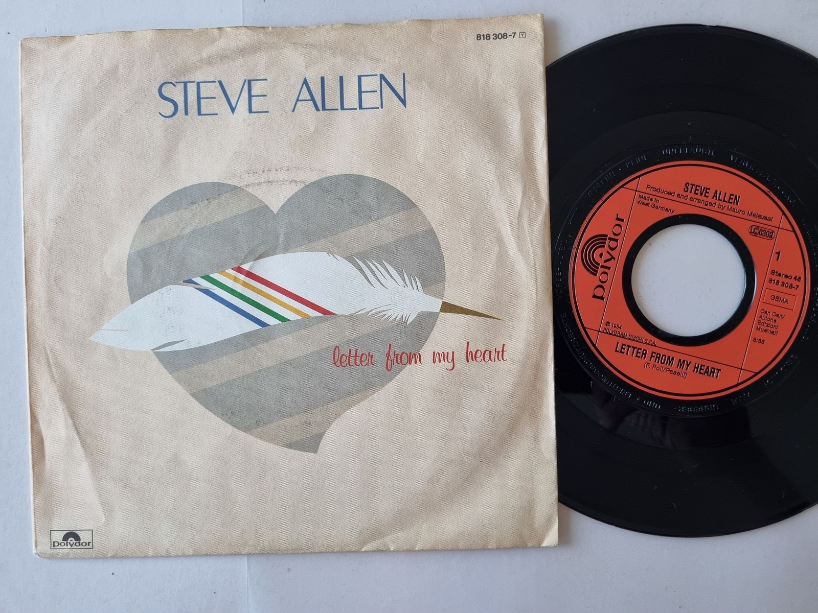 Steve Allen - Letter from my heart 7'' Vinyl Germany