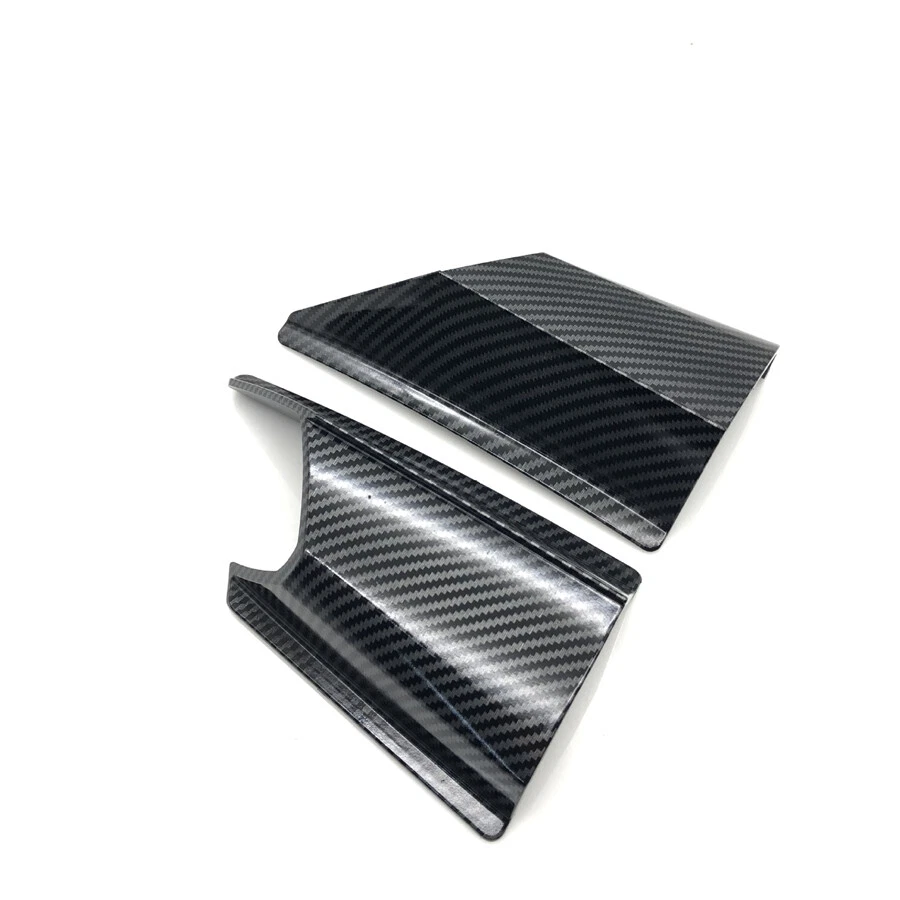 Accessory Motorcycle Front Fairing Aerodynamic Wing Cover Carbon Fiber Look 2PCS - Image 3 of 4