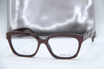 NEW ALEXANDER MCQUEEN MCQ 0032 N3D BROWN AUTHENTIC EYEGLASSES W/CASE 53-17