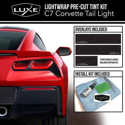 2014+ C7 Corvette Tail Light Tint Kit (Center Overlays)