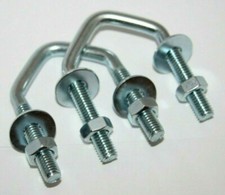 2 – 8 V bolt U bolt clamp mast bracket 1.75" 50mm Aerial pole with M6 nuts small