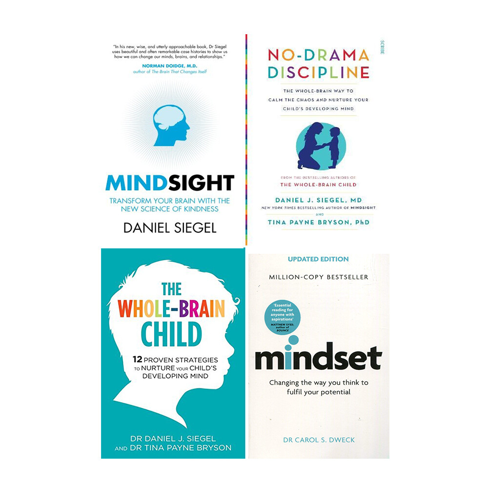 Mindsight, Whole-Brain, No-Drama Discipline, Mindset Updated 4 Books Collections