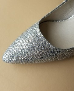 michael kors silver glitter pumps