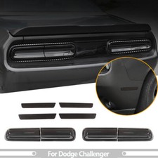 Rear Tail Light Guards Cover Lamps Trim For Dodge Challenger 15-23 Smoked Black