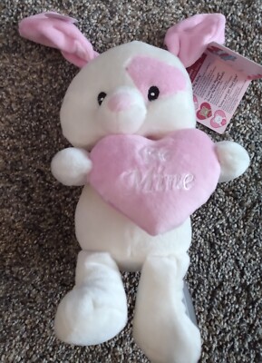 Lil' Sweeties Be Mine Baby Bunny White/Pink Valentine Rabbit SINGS Be Mine Baby
