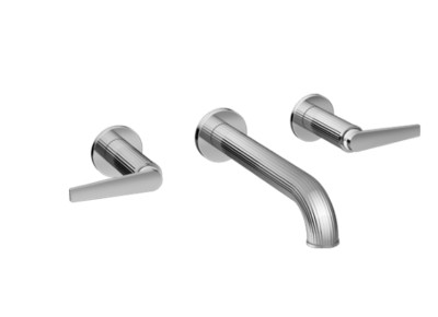 Santec 3429HO10-TM Wall Mount Widespread Bathroom Faucet - Polished Chrome