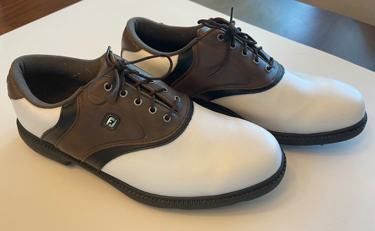FootJoy Mens Size 10M Comfort Golf Shoes Brown White Lace Up  display picture 2