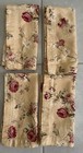 Set of 4 WAVERLY Sonata Rose Harbor House 100% Cotton 19"x19" Napkins BEIGE RED