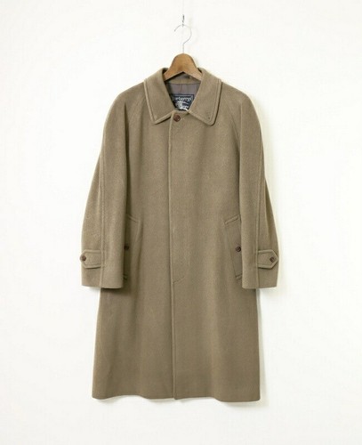 Burberry Cashmere Mixed Wool Sten Color Coat Mens