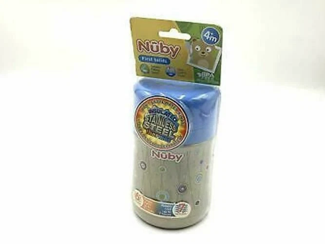 Termo aislante de acero inoxidable Nuby con cuchara plegable bueno para viajar Foto 3 de 3