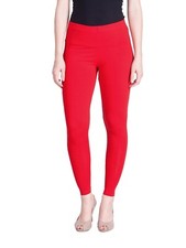 Women Solid Premium Cotton Ankle Length Legging Comfort Casual Wear Red