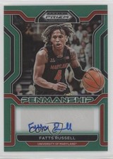 2022 Panini Prizm Draft Picks College Penmanship Green Fatts Russell Auto 0p1q