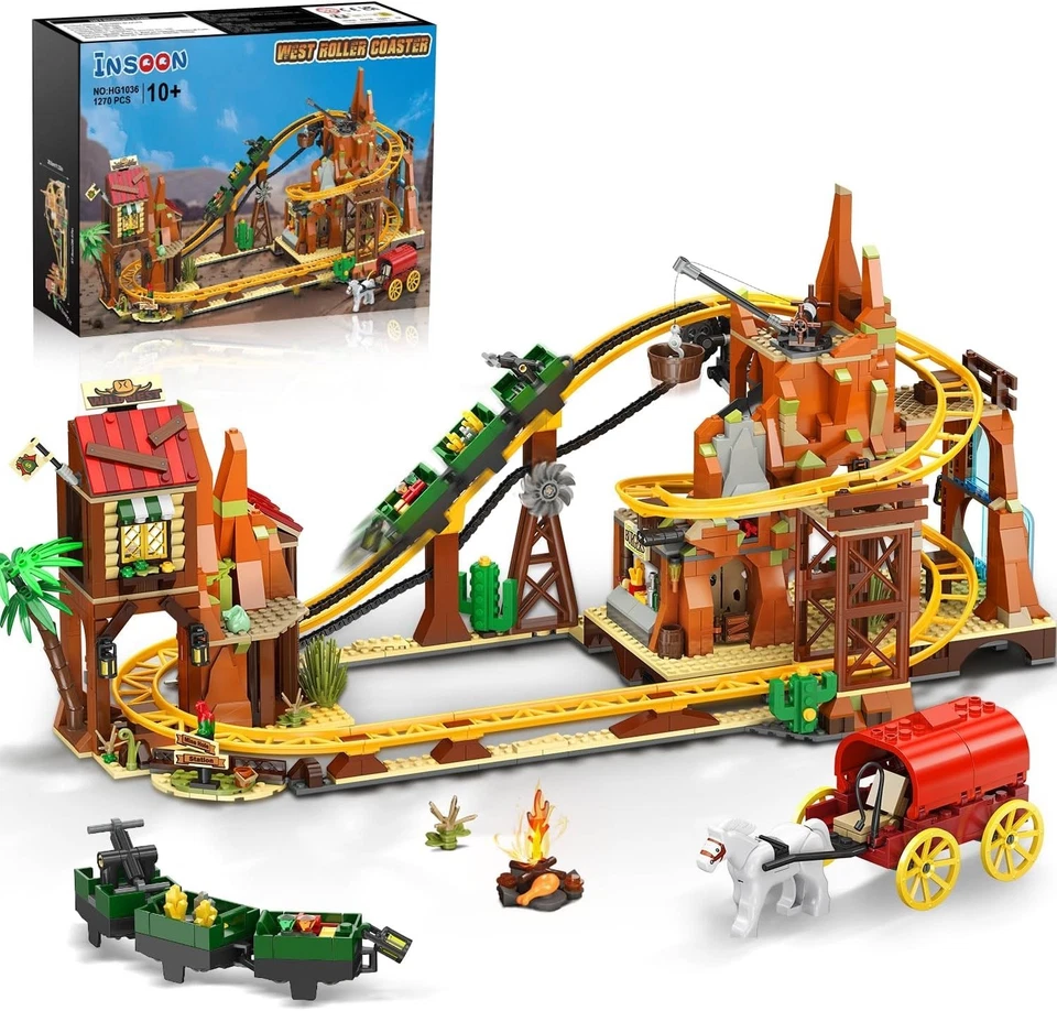Western Mining Coaster Toy with Lifting Chain, 1270PCS Set - Image 3 of 4
