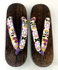 Japanese Zori Geta Traditional Kimono Wooden Sandals Clogs Sz 25cm appx. 10 in