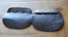 Set Of Collegiate Leather Billet Guards English Brown 16.5"