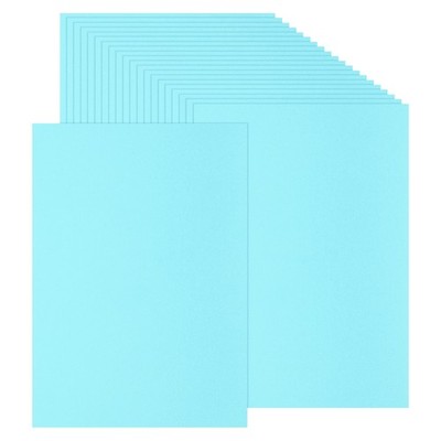 100 Sheets Colored Cardstock Paper, A4 Size Card Stock, Light Blue