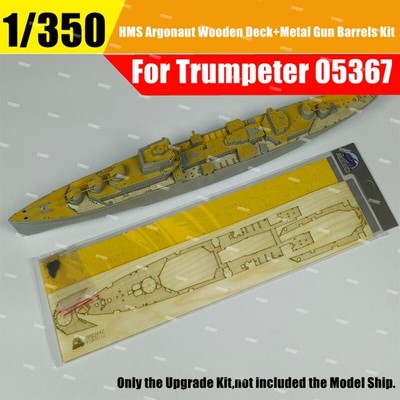 1/350 HMS Argonaut Wooden Deck+Metal Barrels+Masking Sheet for Trumpeter 05367