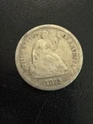 1872 S Below Bow Seated Liberty Half Dime VG