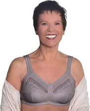 American Breast Care Mastectomy Bra Regalia Size 44B Cool Grey