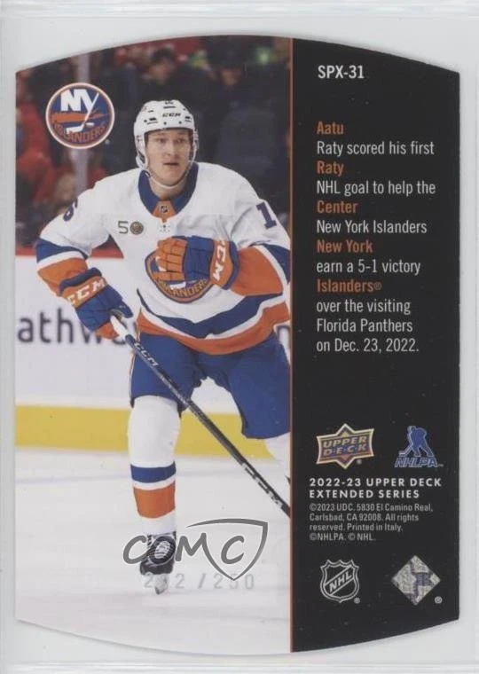 2022 Extended Series 1997-98 SPx Retro Rookies Bronze /250 Aatu Raty Rookie RC - Image 2 of 2