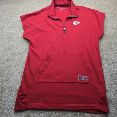 Women's DKNY Sport Red Kansas City Chiefs Naomi Quarter-Zip Sneaker Dress XXL