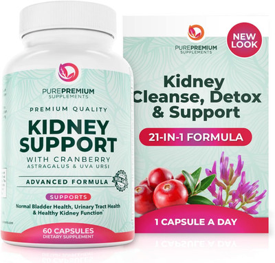 Purepremium Kidney Support Supplement   Kidney Cleanse Detox & Repair with Cranb