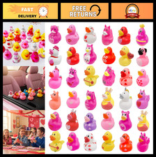 36 Pcs Mini Rubber Ducks for Kids - Valentines Day Party Favors  Bath Toys