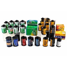 Vintage 35mm Film Mega Lot 32 Rolls Kodak Fujifilm Expired Color B W Film Bundle