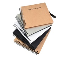 Personalised Text Scrapbook Photo Album Spiral Bound 100 Pages DIY Memory Book