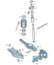 VOLKSWAGEN TIGUAN AD1 Rear Axle Coil Spring 5QF511115CM NEW
