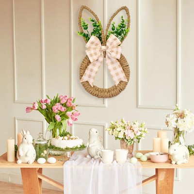Easter Bunny Wreath Creative Easter Decoration for Door Festival Farmhouse
