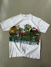 VINTAGE RAINFOREST CAFE ANIMAL T-SHIRT ( MENS M ) SINGLE STITCH Double Sided