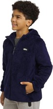 Eddie Bauer Jacket Hooded XS Zip-Up Sherpa Long-fiber Fleece Ultra Soft Kids