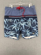 Quiksilver Highline Board Shorts Colorblock Floral Mens 34 7" Swim Trunks