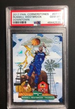 2017 Russell Westbrook Downtown Panini Cornerstones #DT17 PSA 10