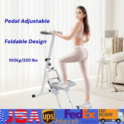 Foldable Stair Stepper Machine-Adjustable Vertical Climber For Full Body Workout