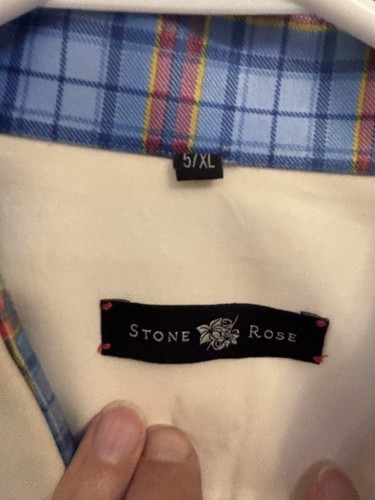 Stone Rose Men XL Button Down Long Sleeve Stretch White Shirt - Picture 4 of 12