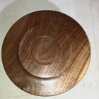 2 Wood Round Bowls, Striped Inlay Bands, Brown Smooth Finish, 3 in, JP signed. — photo 8