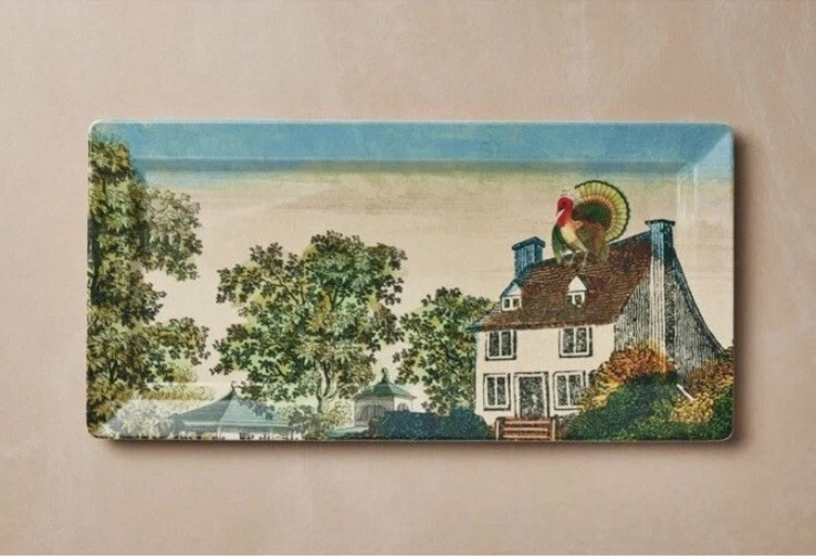John Derian x Target Perched Turkey Melamine Serving Tray Rectangular Farmhouse - Image 2 of 4