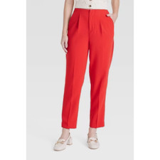 A New Day Women's Tapered High Rise Ankle Length Tailored Trousers