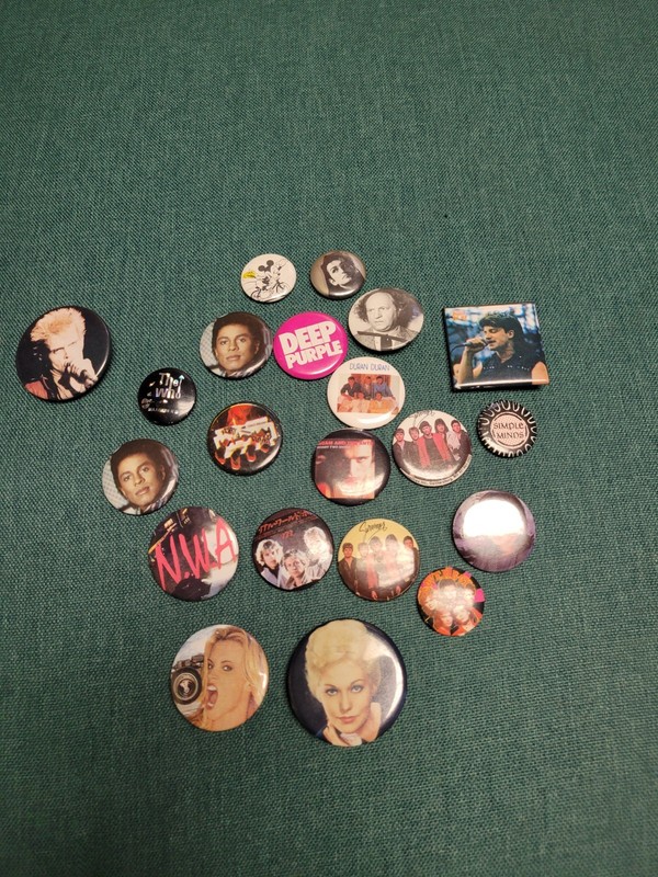 Lot #16 80s Music Pop Culture Mixed Lot Rap Television Pins