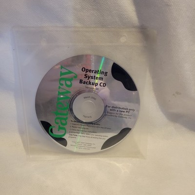 Vintage CD Software Gateway Operating System Backup Version 98