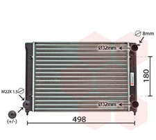 VAN WEZEL 58002040 Wasserkühler für VW Golf, Jetta I / II, Scirocco - 1.5 1.6