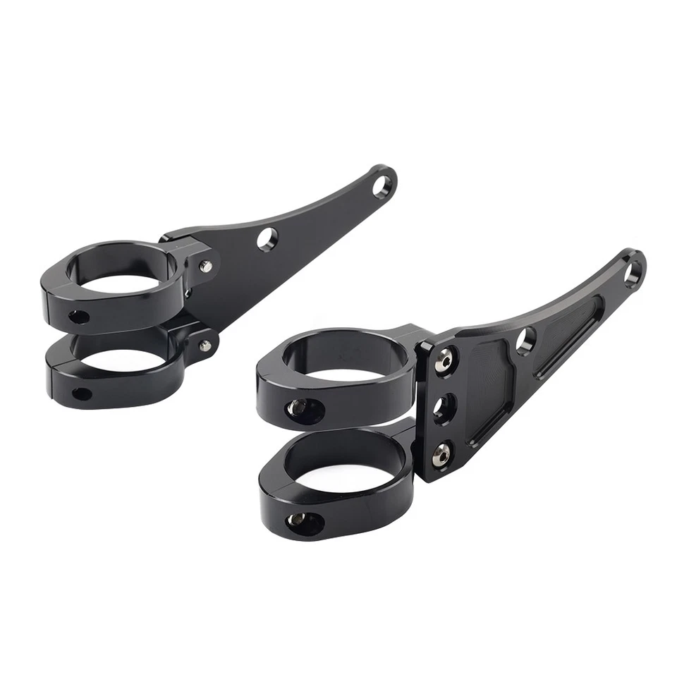 41MM Motorrad Scheinwerfer Halterung Clamp Gabel Rohr Halter Für Harley Schwarz - Image 4 of 4