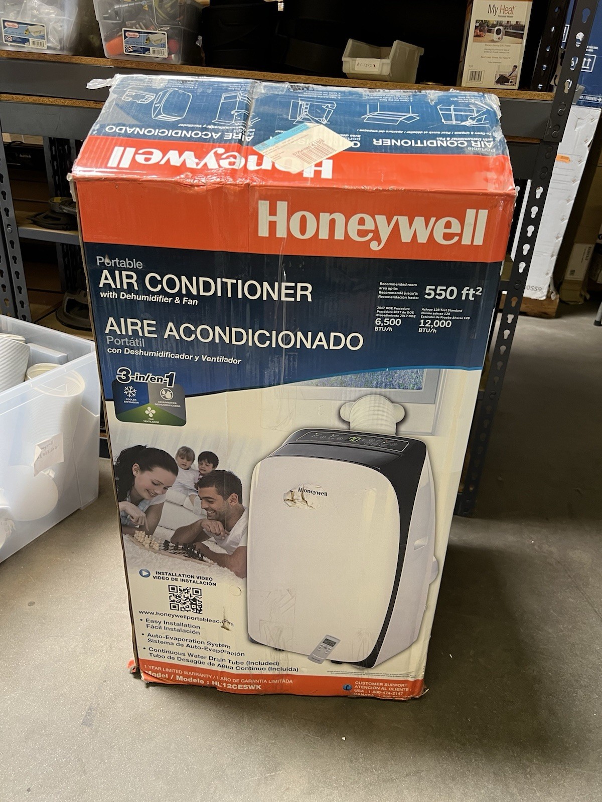 Honeywell Series 12000 BTU Portable Air Conditioner, HL12CES