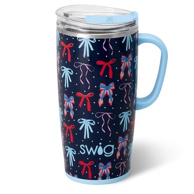 Travel Mug 22oz Insulated Tumbler Handle Lid Stainless Steel Swig Life Coffee