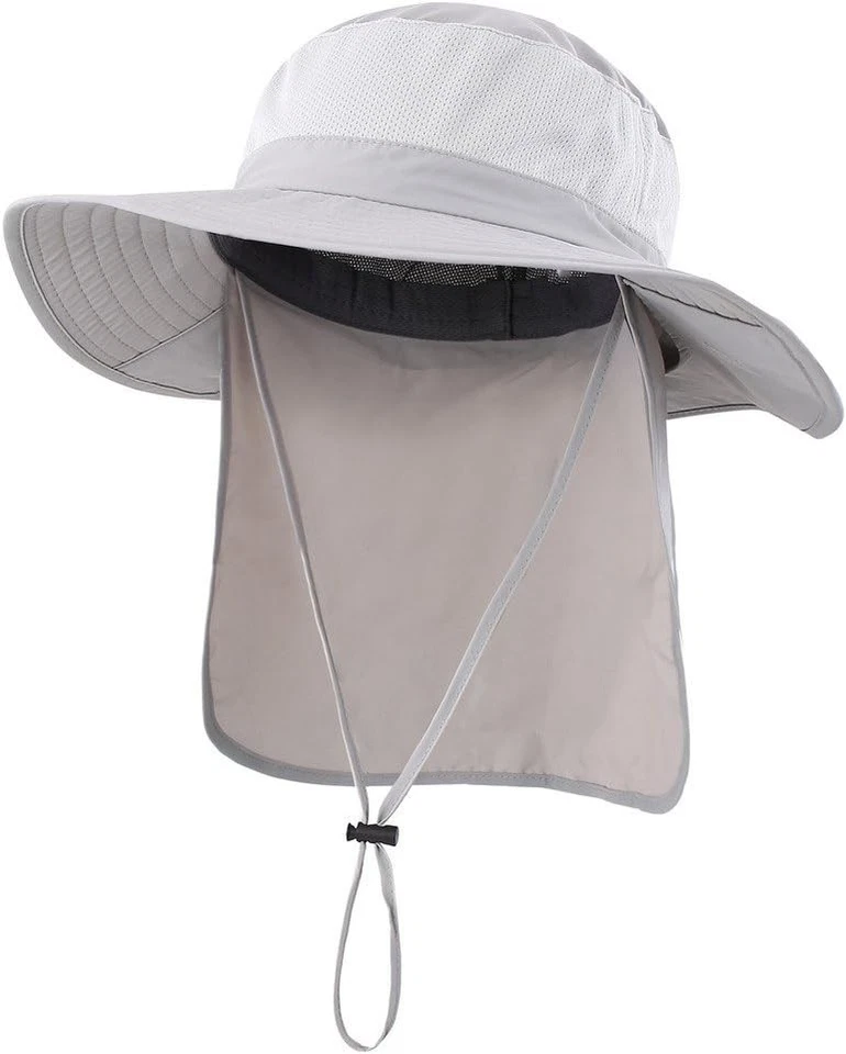 Wide Brim Outdoor Sun Hat with Neck Flap - UPF 50+ Protection for Men & Women - Image 3 of 4
