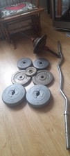 Mixed Sized Weights Includes 4ft Bar 1kg 2x2kg, 2x4kg, 2x 5g, 15kg And Mixed Bar